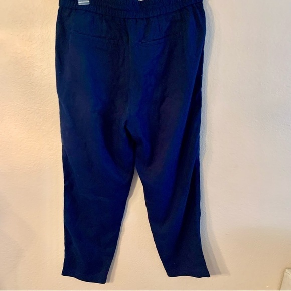 Talbots Pants Size 4 Navy Blue Drawstring Lyocell Relaxed Fit Lightweight - Picture 5 of 10